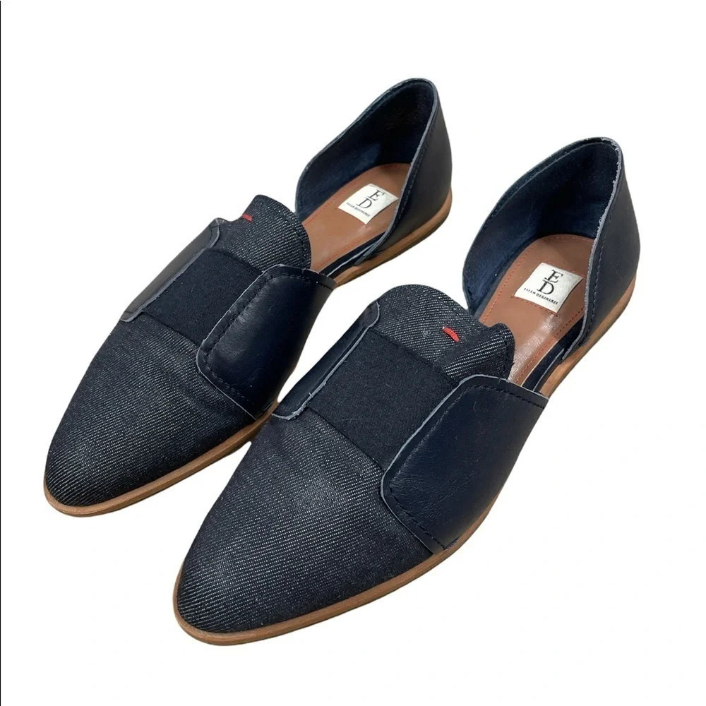 ED Ellen Degeneres Dark Denim Pointed Toe Kizi Flat